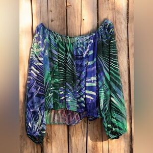 Wallis Multicolor Leaf Print Top